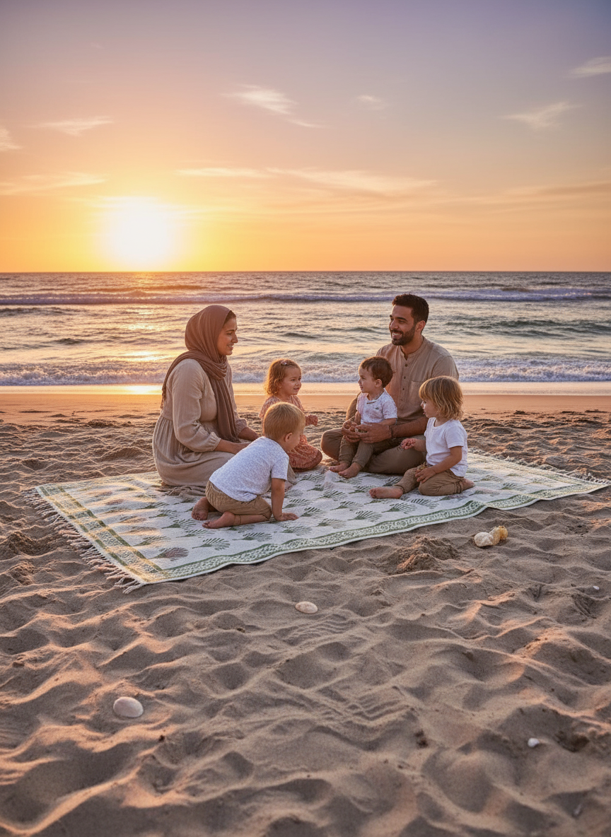 Hand block print Indian Dhurrie / Rug with hand embroidery(122*183cm /. 4*6 feet )
